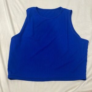 blue halter top
